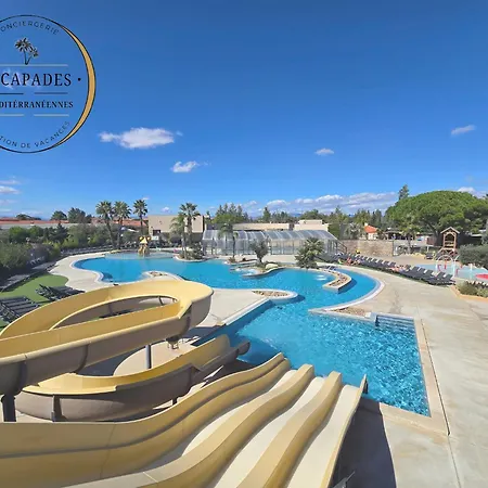 Camping La Dolce Méditerranéenne Mobil à 200m De La 5 Etoiles Parc Aquatique Torreilles